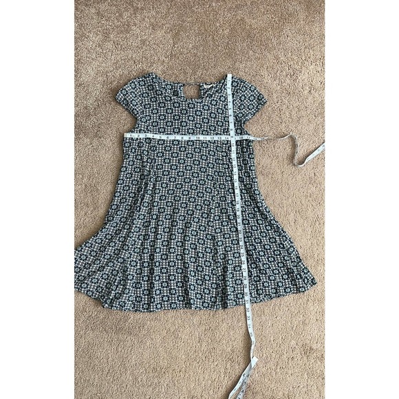 Hem & Thread 100% Rayon Dress Blue/Teal/White Size Large - Picture 5 of 6